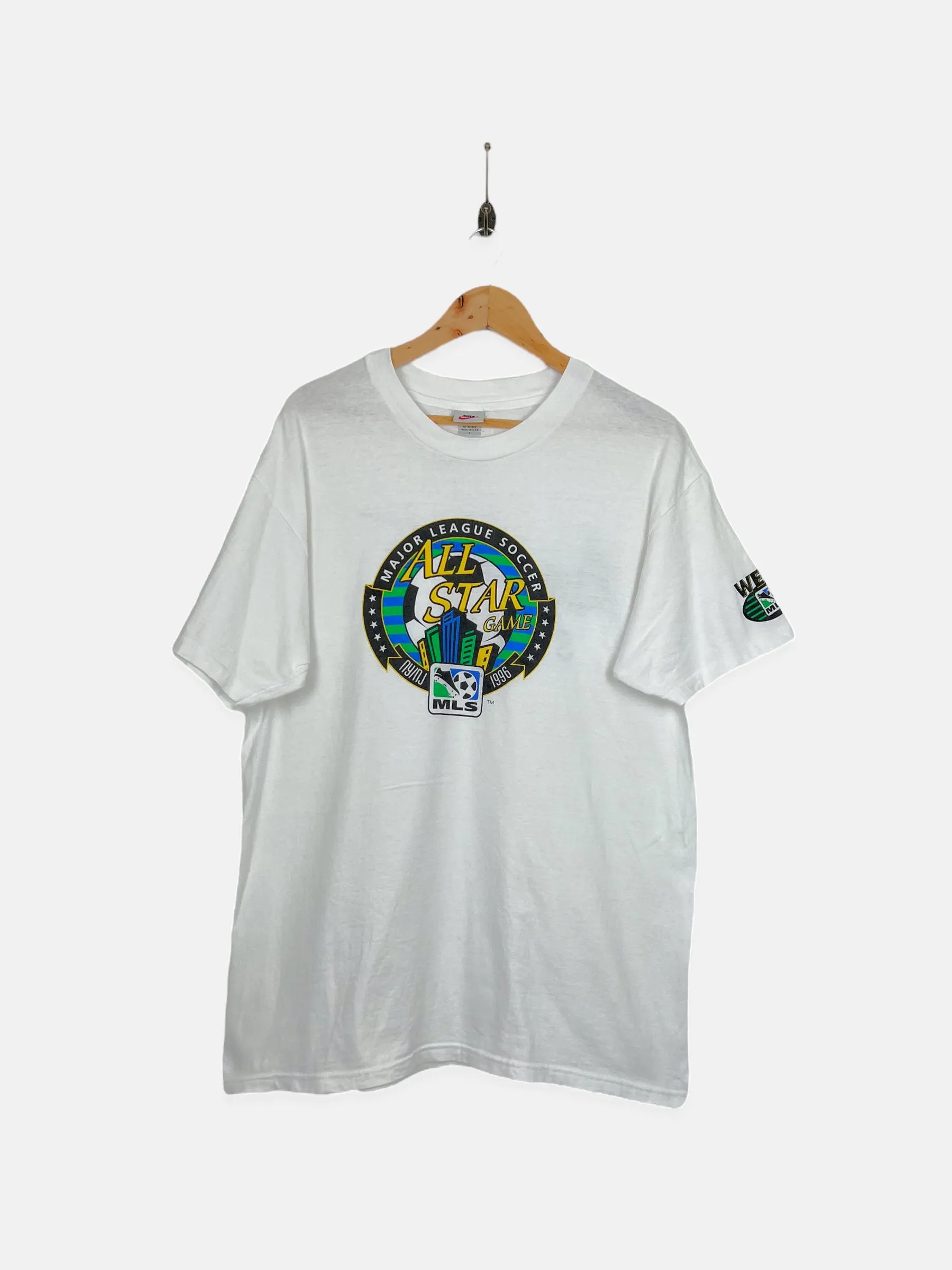 1996 Nike MLS Soccer USA Made Vintage T-Shirt Size L