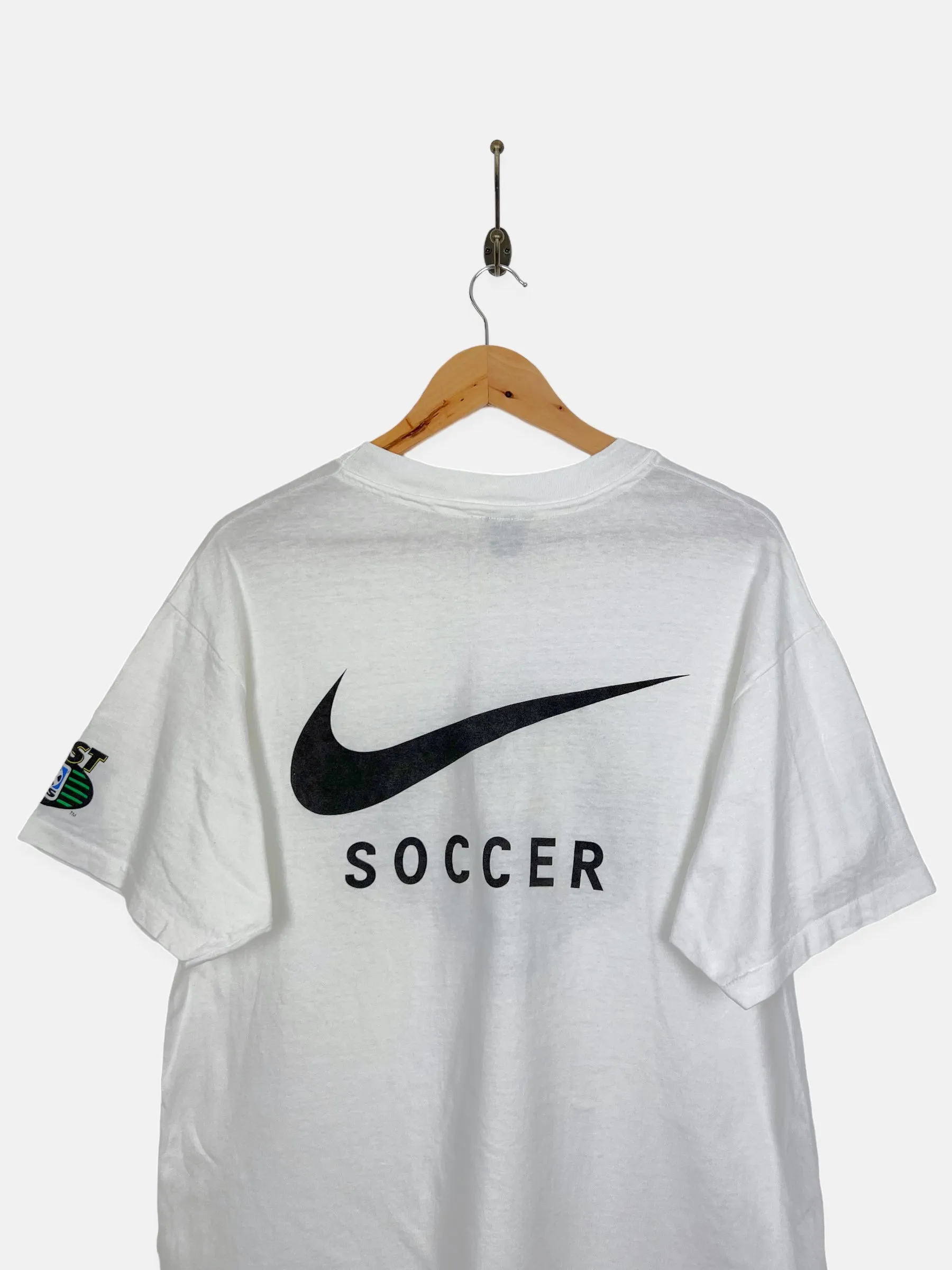 1996 Nike MLS Soccer USA Made Vintage T-Shirt Size L