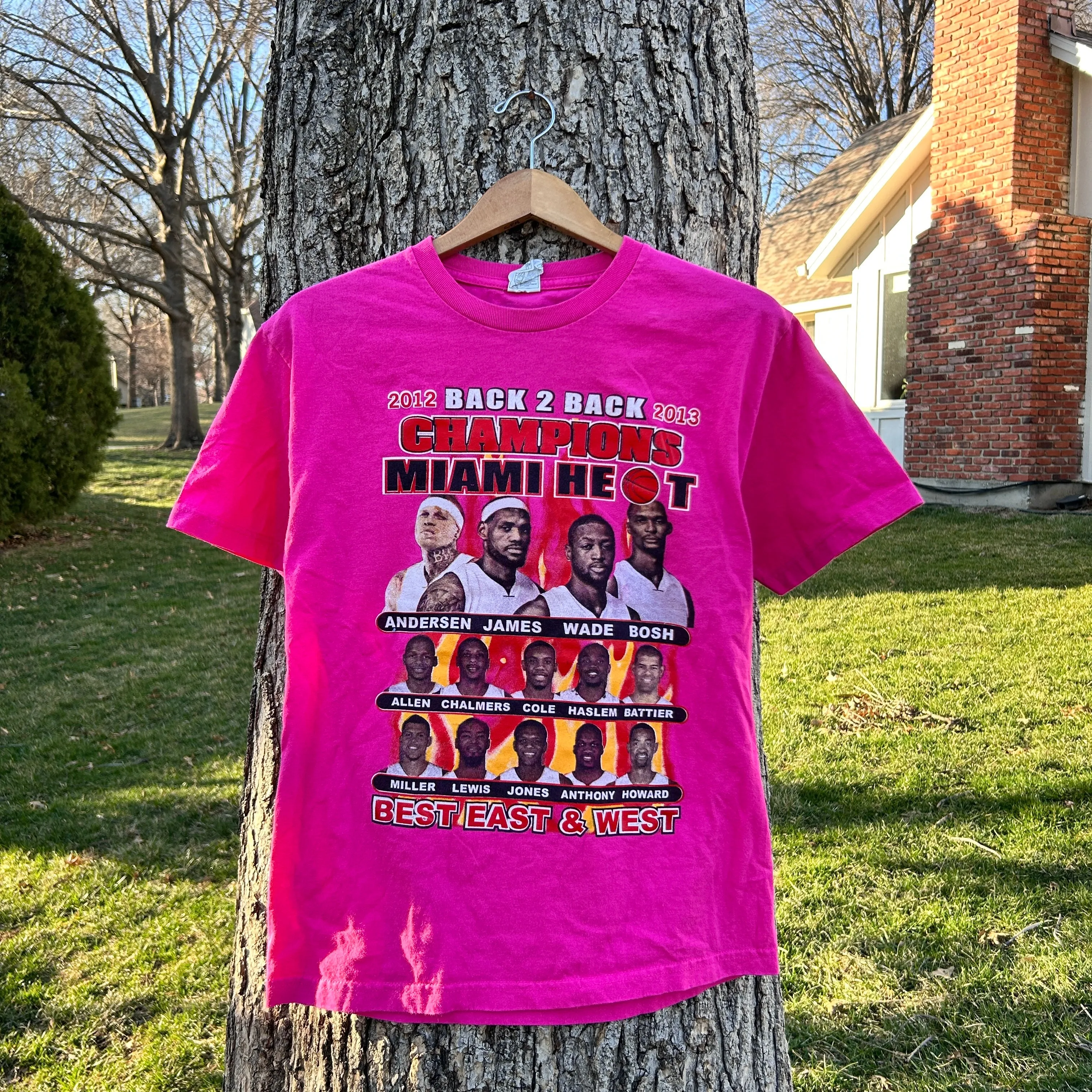2013 Miami Heat Pink Roster T-shirt (M)