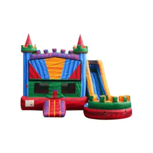5-1 Colorful Castle Mod Inflatable Combo with Slide