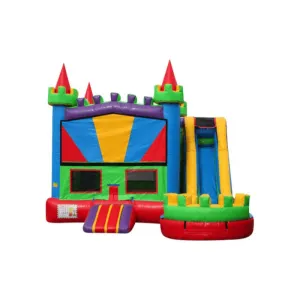 5-1 Rainbow Inflatable Combo with Slide