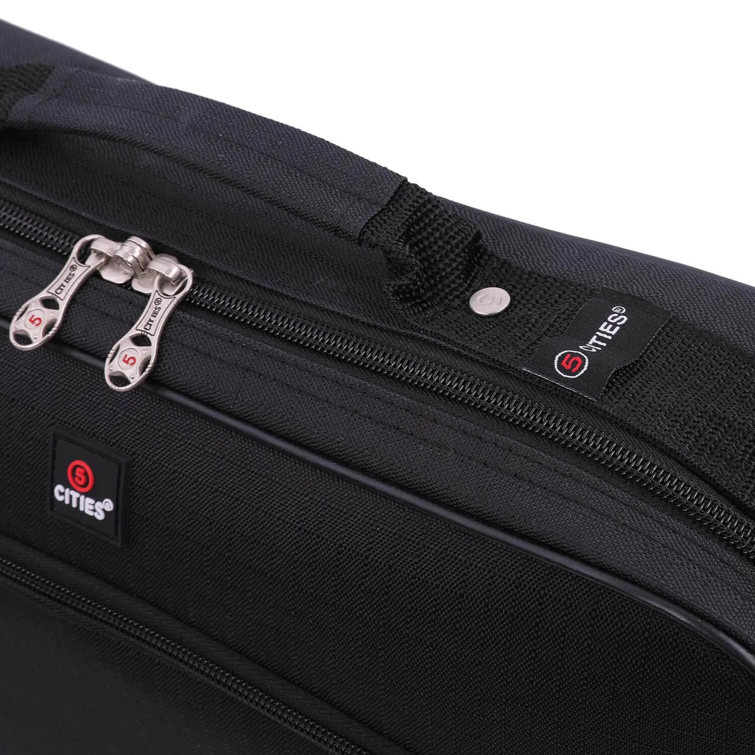 5 CITIES 40x30x10 New and Improved 2024 British Airways, Virgin Atlantic, EasyJet Holdall Cabin Luggage Under Seat Flight Bag, Black
