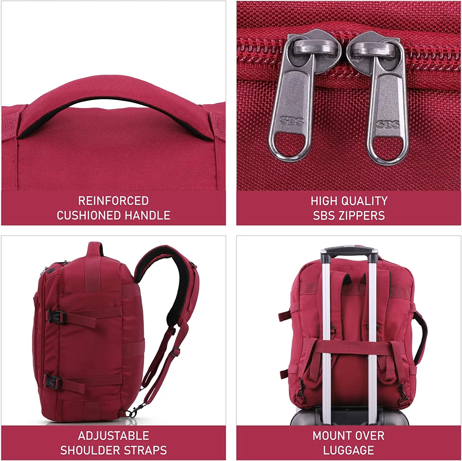 5 CITIES 45x36x20 New and Improved 2024 Easyjet Maximum Size Holdall Cabin Luggage Under Seat Flight Bag