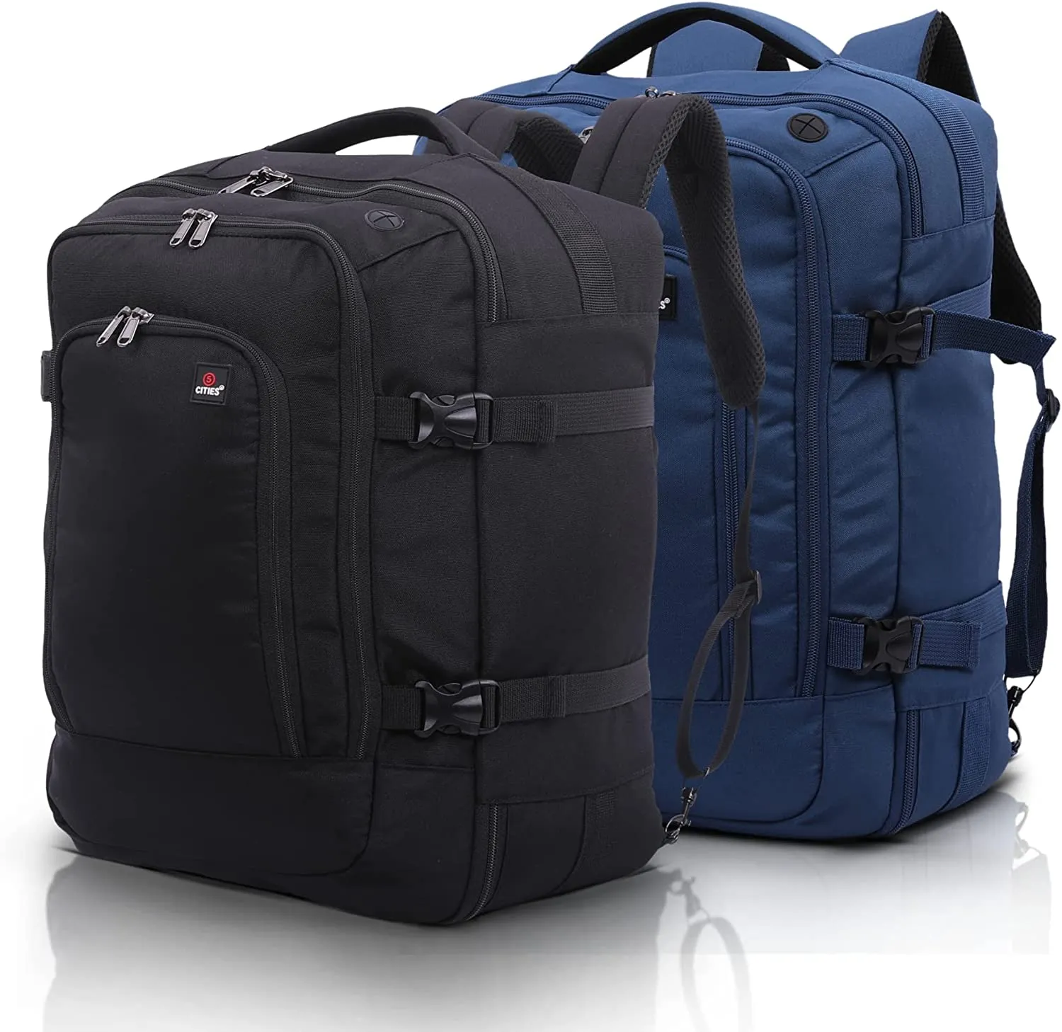 5 CITIES 45x36x20 New and Improved 2024 Easyjet Maximum Size Holdall Cabin Luggage Under Seat Flight Bag