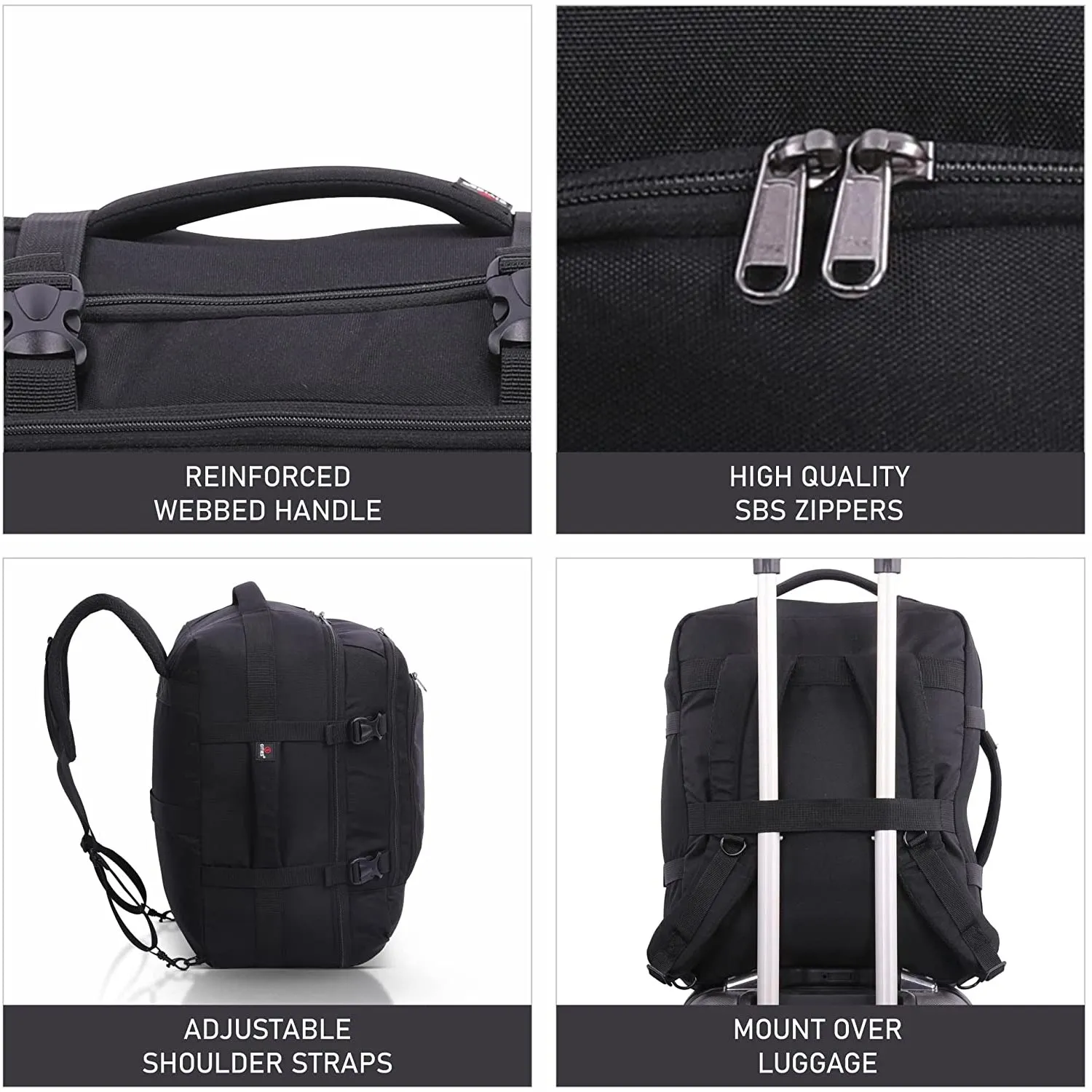 5 CITIES 45x36x20 New and Improved 2024 Easyjet Maximum Size Holdall Cabin Luggage Under Seat Flight Bag
