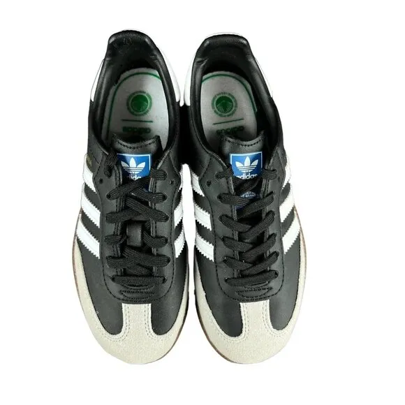 Adidas Samba OG C Vegan Black Grey White Shoes GZ8349 Youth Boy's Sz 11K - 2 Y