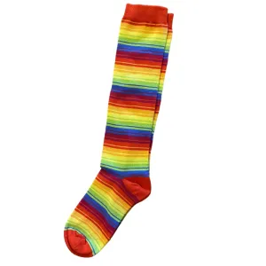 Adult's Rainbow Stripe Knee Socks