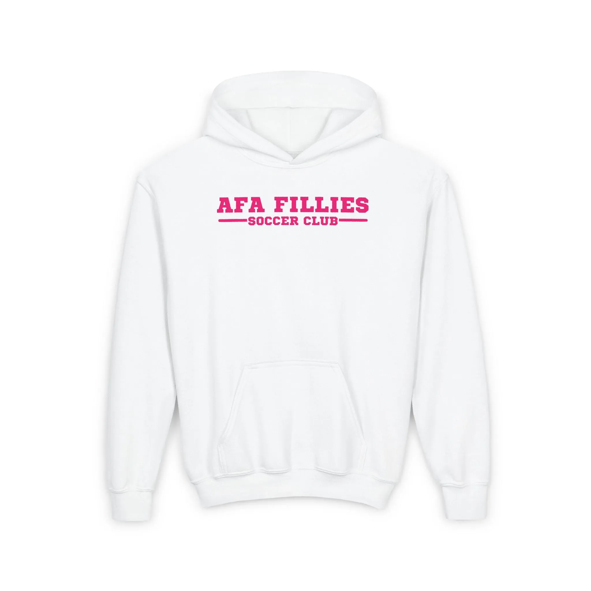 AFA Fillies Youth Hoodie Pink Bar Logo