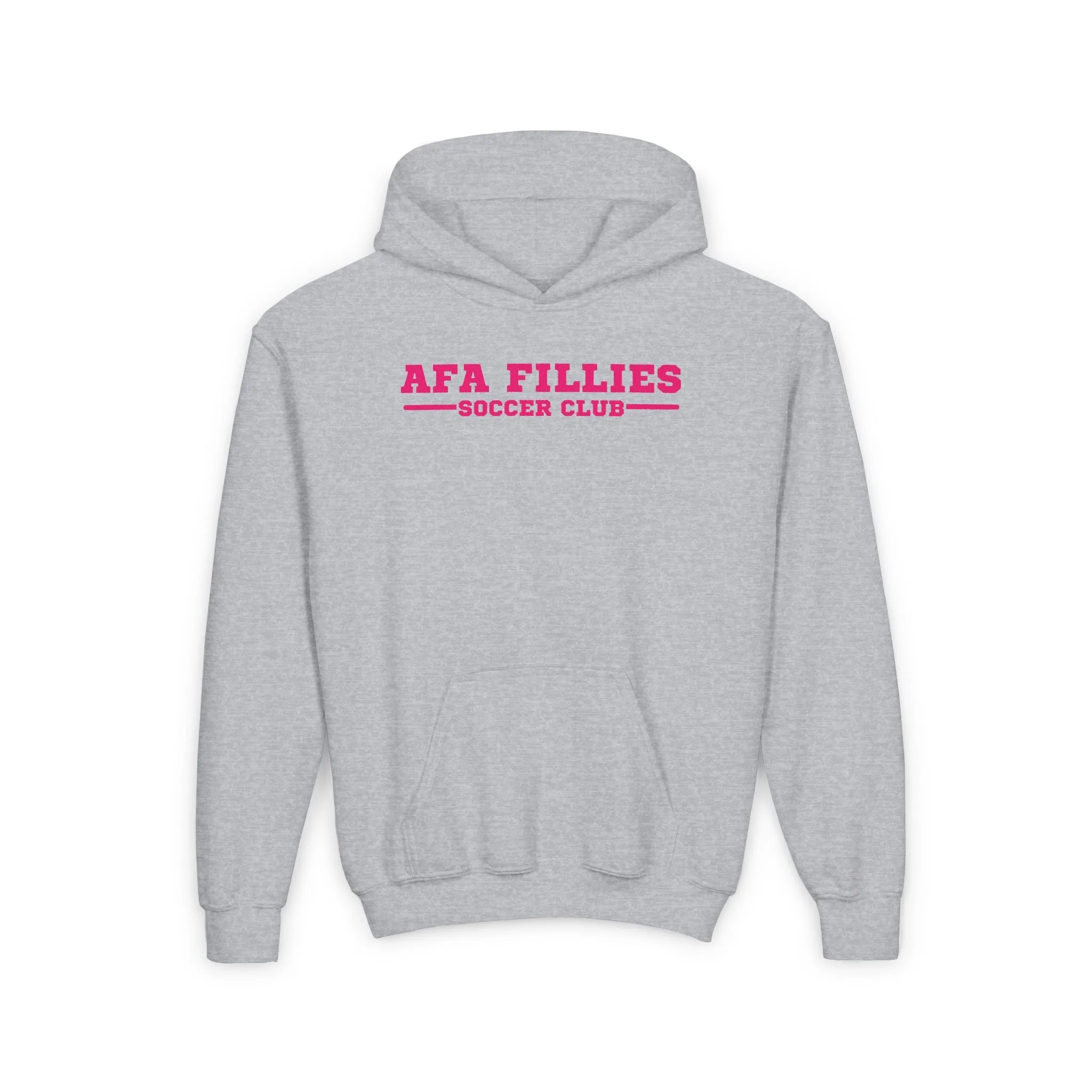 AFA Fillies Youth Hoodie Pink Bar Logo
