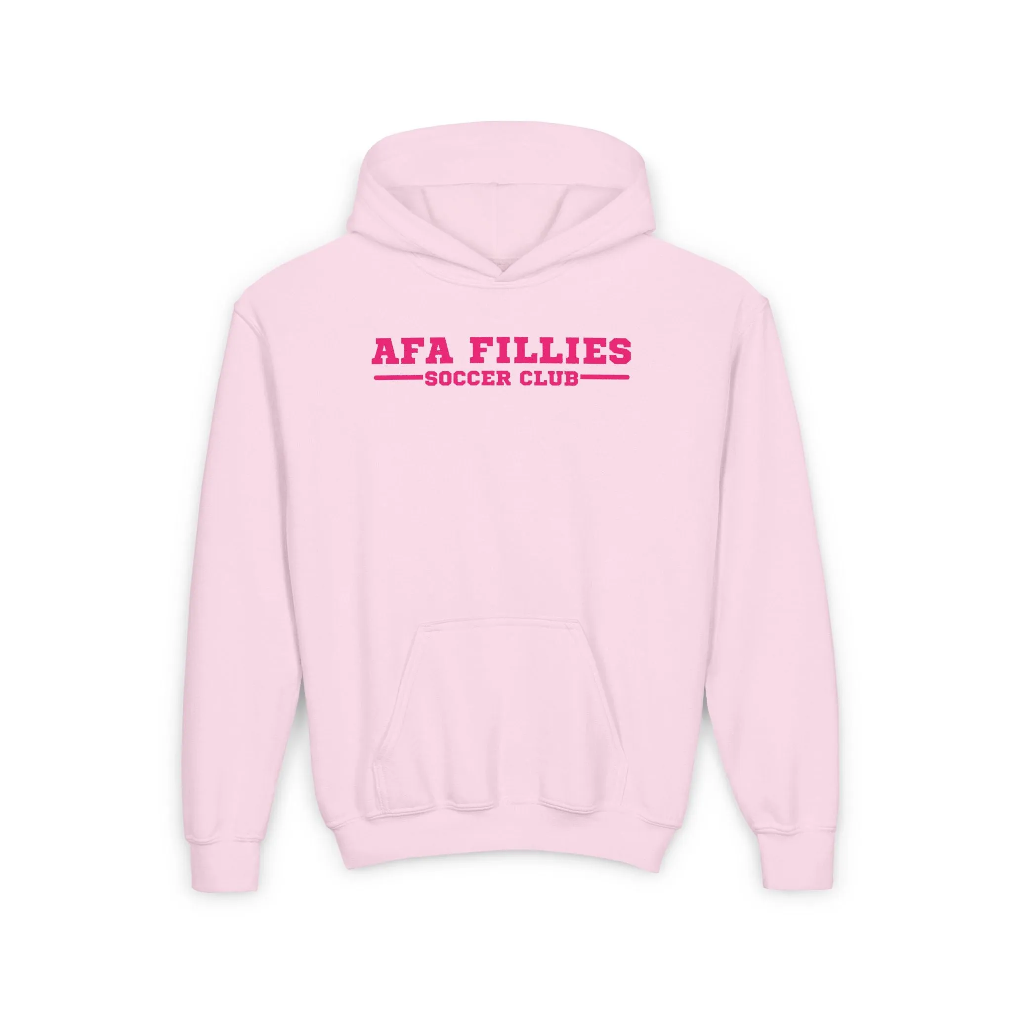 AFA Fillies Youth Hoodie Pink Bar Logo