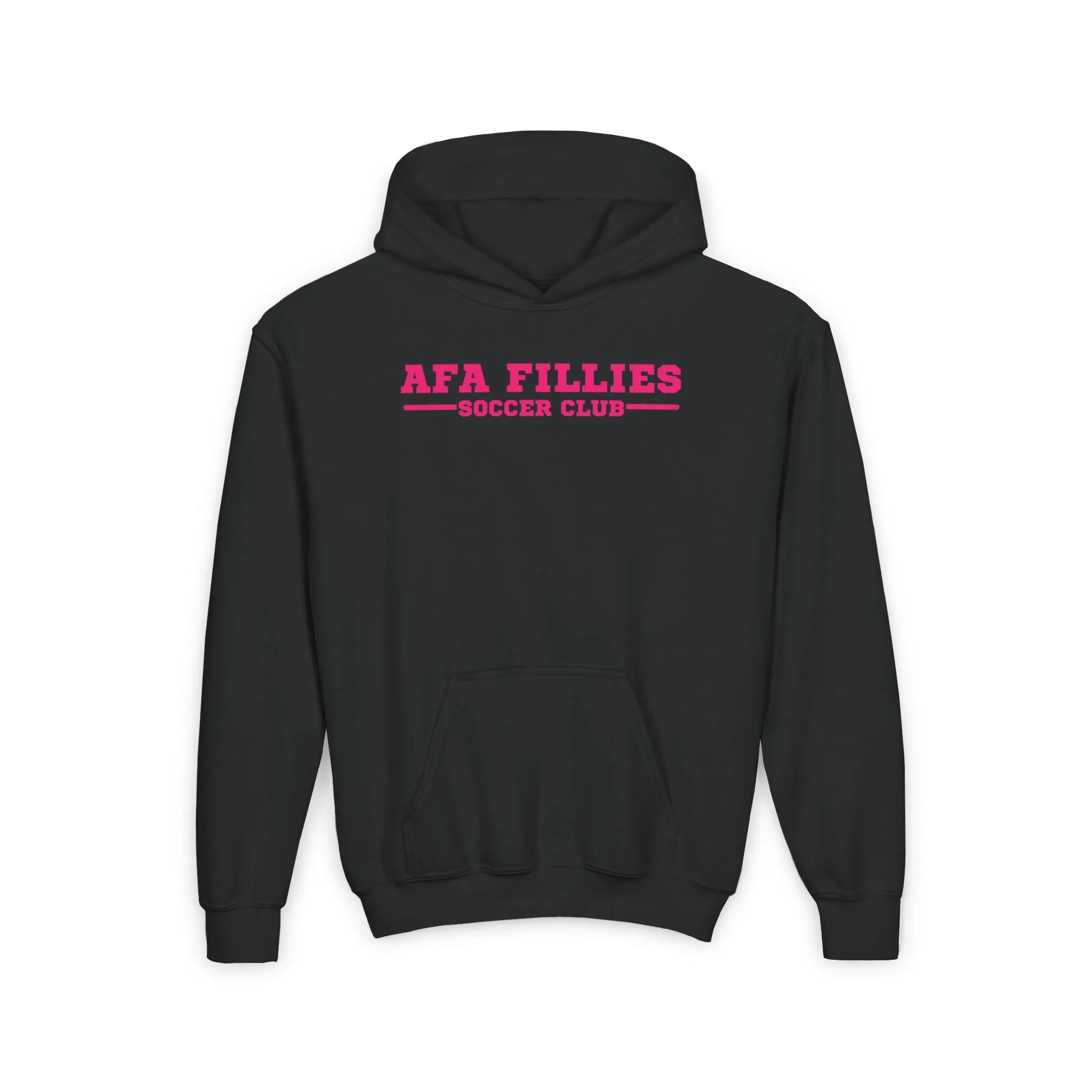 AFA Fillies Youth Hoodie Pink Bar Logo