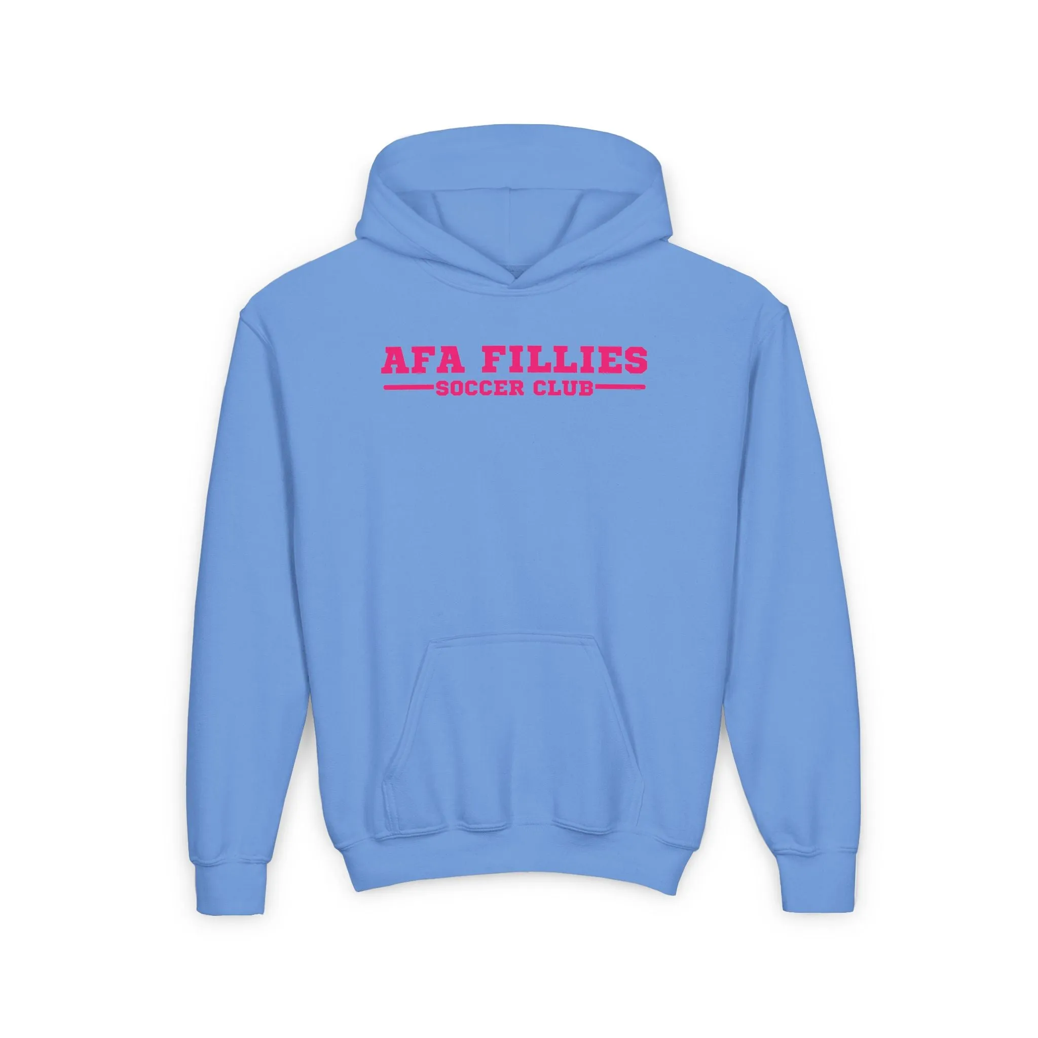 AFA Fillies Youth Hoodie Pink Bar Logo