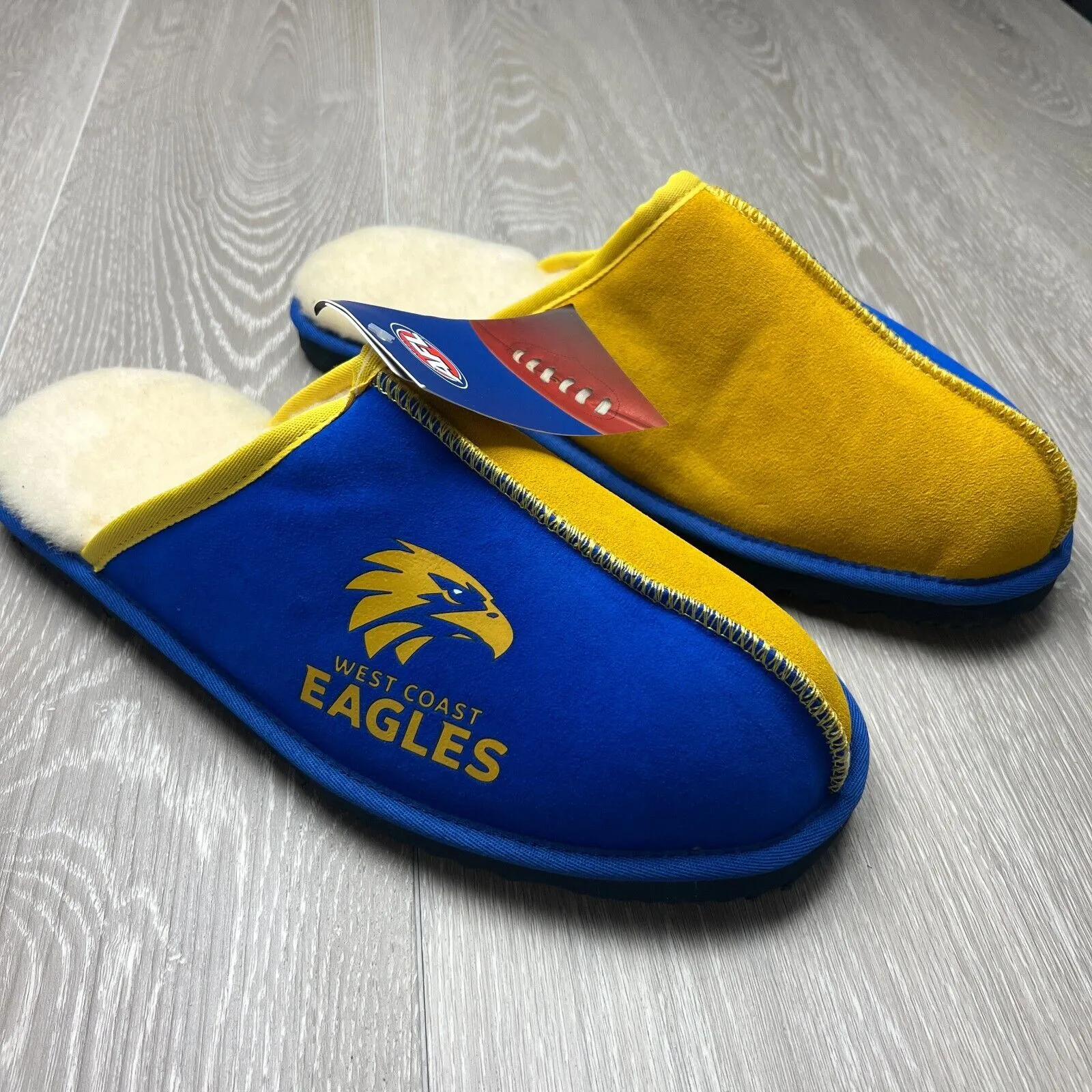 AFL Team Kicks West Coast Eagles Merino Wool Slippers Size US W 14 / M 13