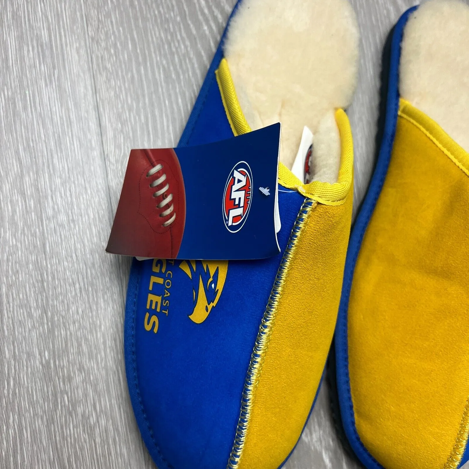 AFL Team Kicks West Coast Eagles Merino Wool Slippers Size US W 14 / M 13