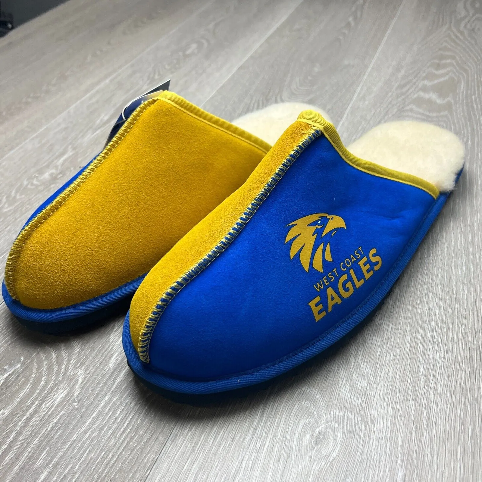 AFL Team Kicks West Coast Eagles Merino Wool Slippers Size US W 14 / M 13