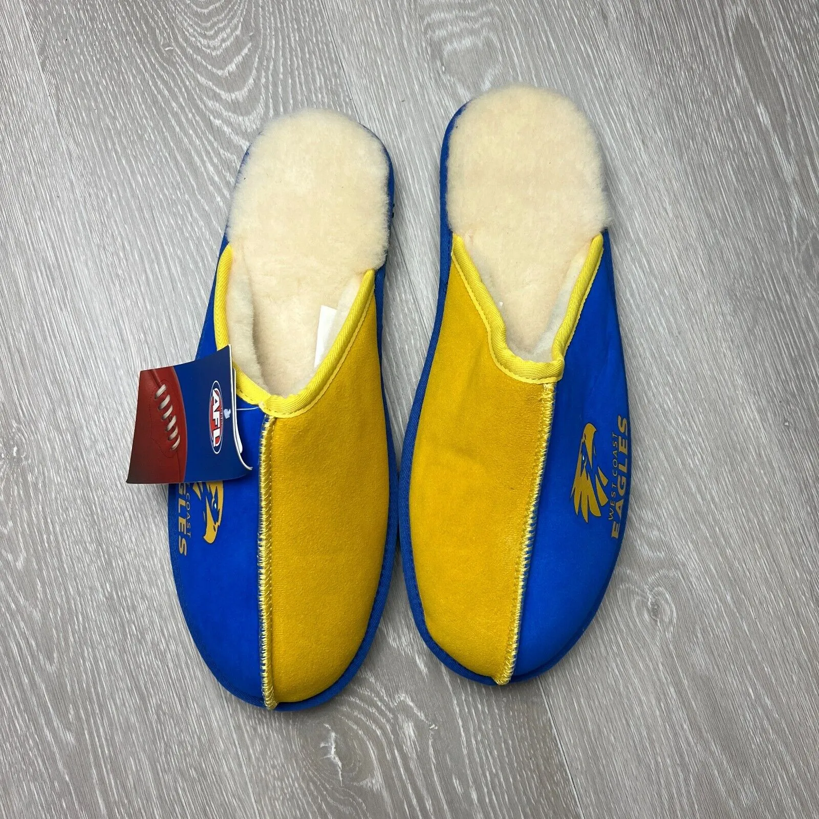 AFL Team Kicks West Coast Eagles Merino Wool Slippers Size US W 14 / M 13