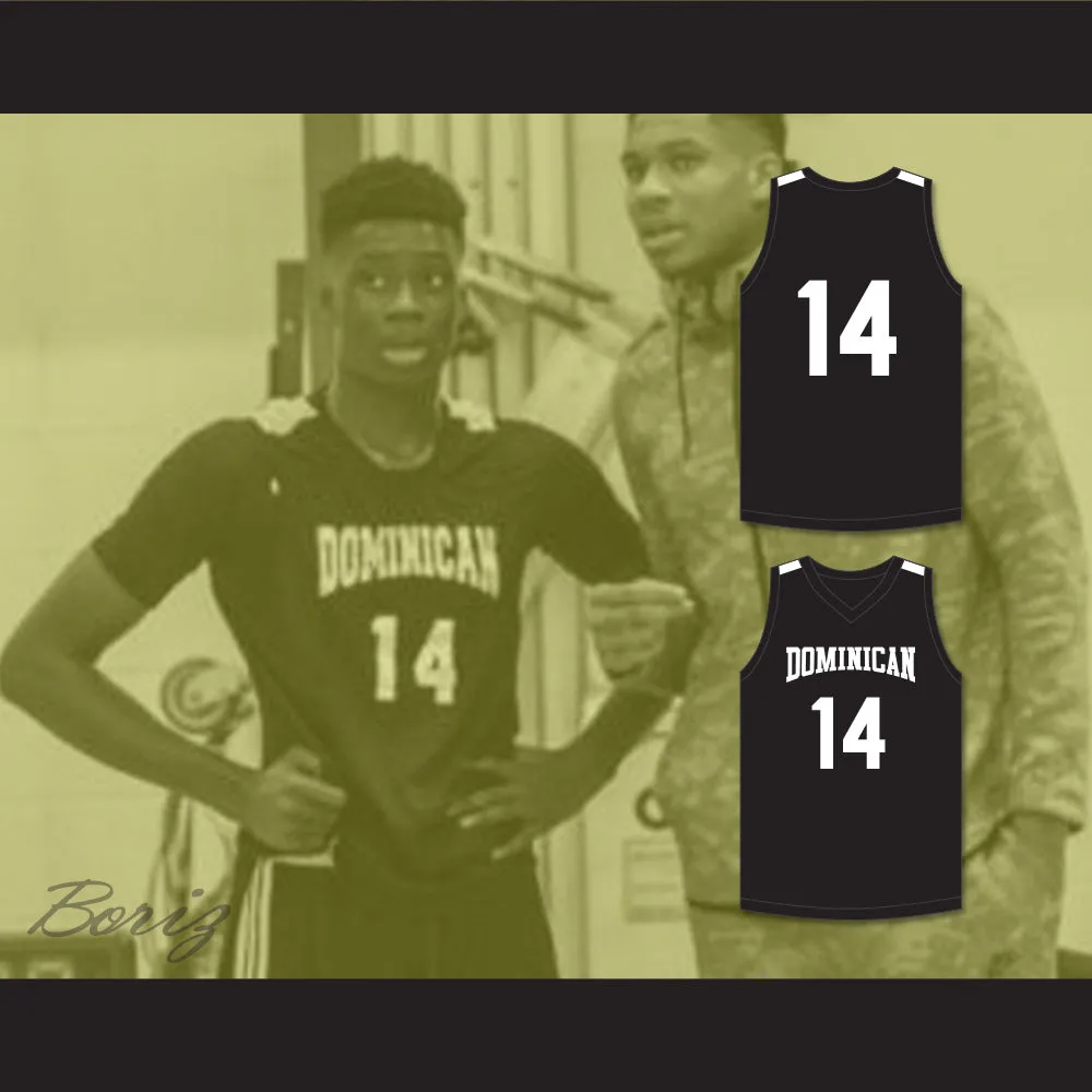 Alex Antetokounmpo 14 Dominican High School Knights Black Basketball Jersey 1