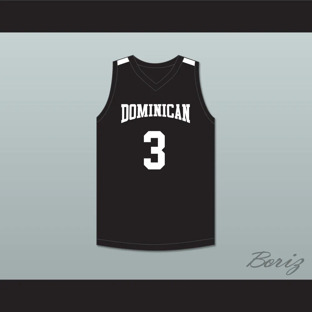 Alex Antetokounmpo 3 Dominican High School Knights Black Basketball Jersey 2