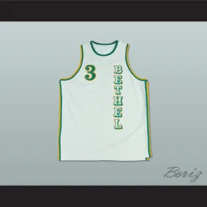 Allen Iverson 3 Bethel High School White Basketball Jersey