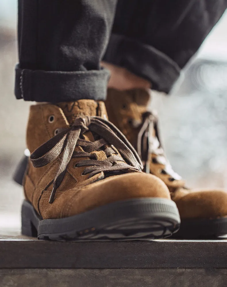American Retro Mountaineering Casual Desert Leather Men's Boot