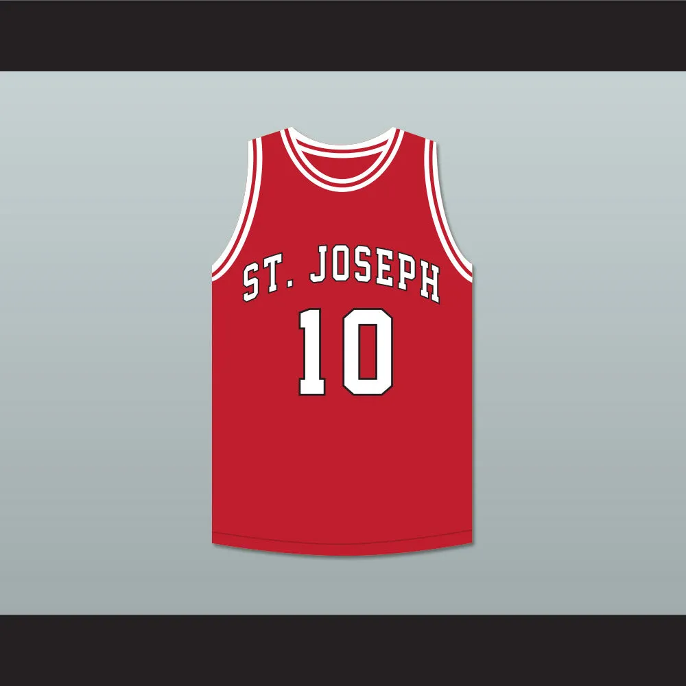 Arthur Agee 10 St Joseph High School Red Basketball Jersey Hoop Dreams
