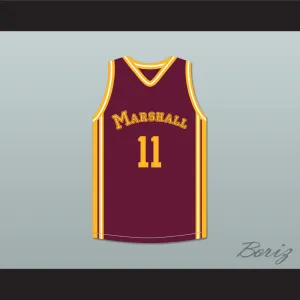 Arthur Agee 11 John Marshall Metropolitan High School Maroon Basketball Jersey Hoop Dreams