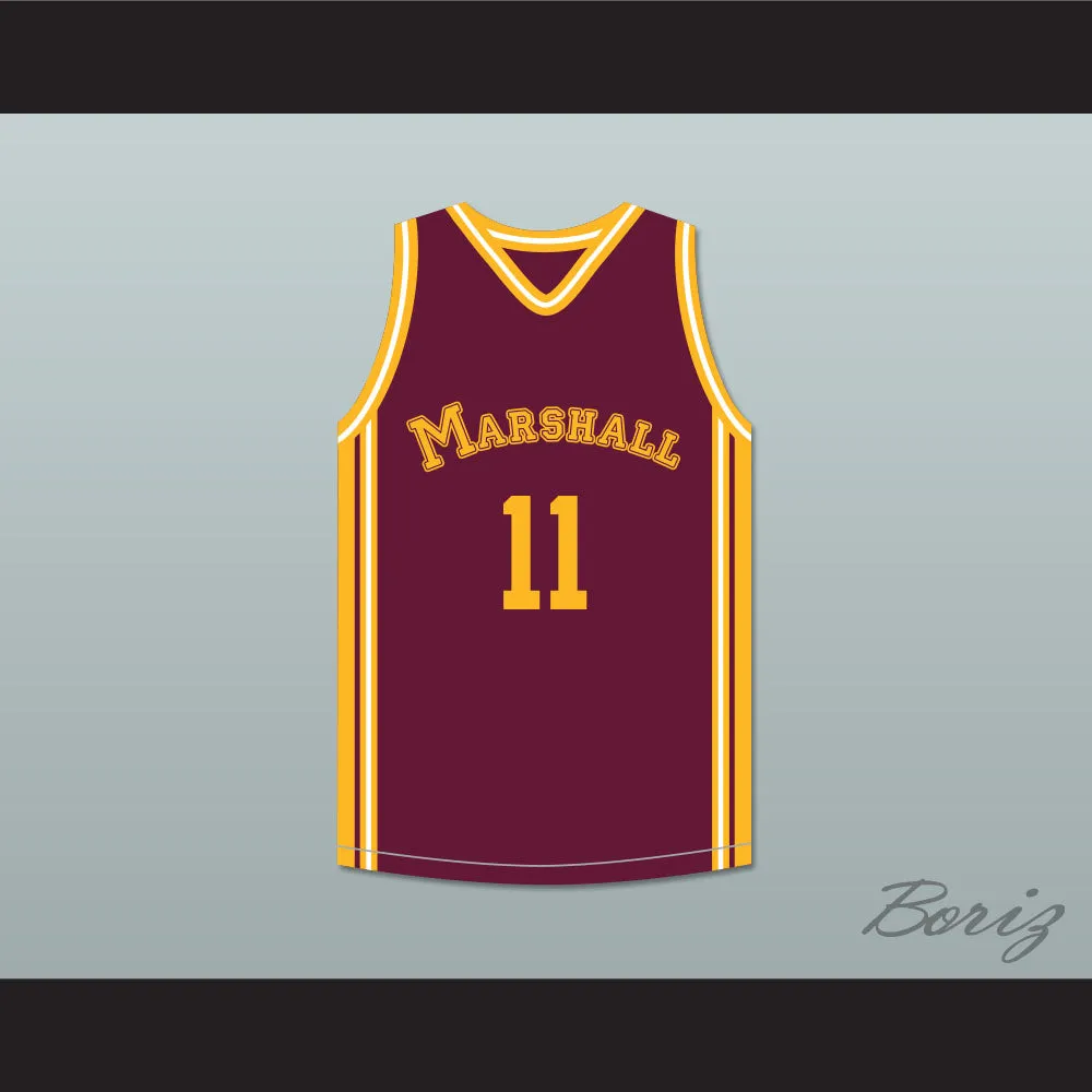 Arthur Agee 11 John Marshall Metropolitan High School Maroon Basketball Jersey Hoop Dreams