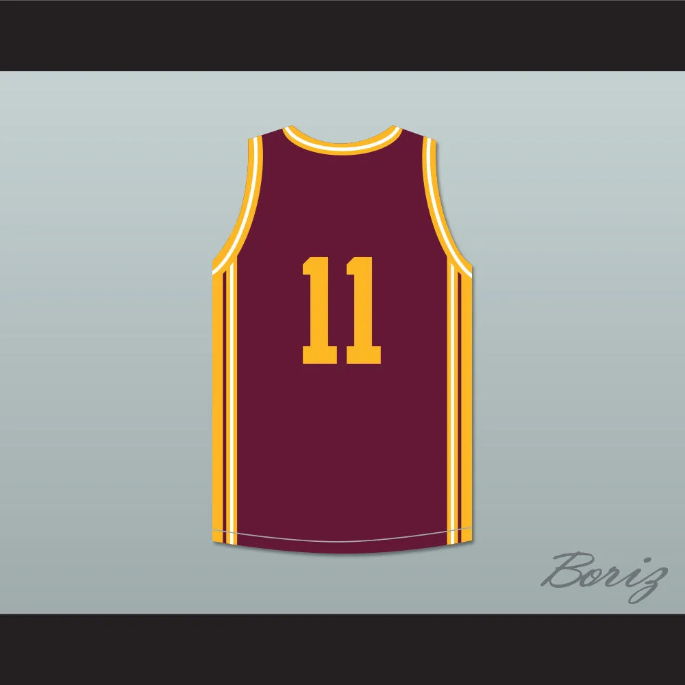 Arthur Agee 11 John Marshall Metropolitan High School Maroon Basketball Jersey Hoop Dreams