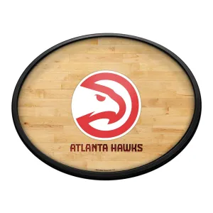 Atlanta Hawks: Hardwood - Oval Slimline Lighted Wall Sign