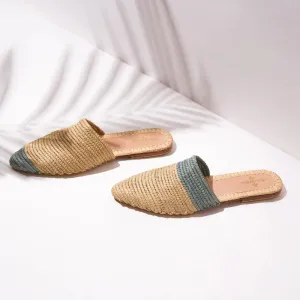 Babouche Zegiga Natural, Aero Blue