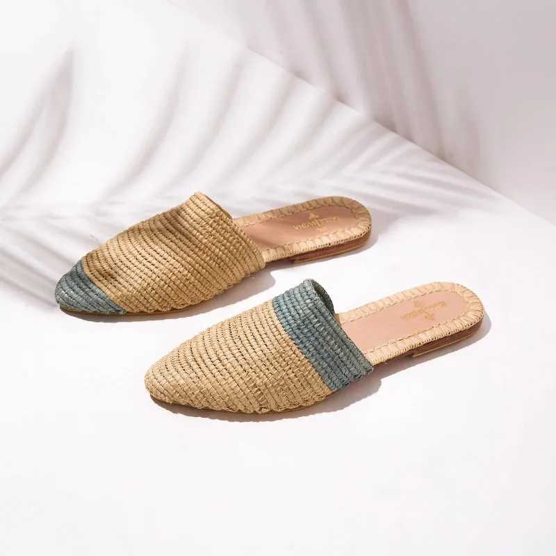 Babouche Zegiga Natural, Aero Blue