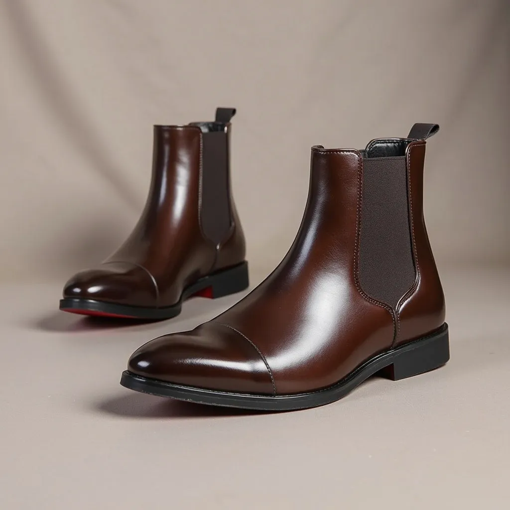 Barry | Annibale Carracci Leather Chelsea Boots