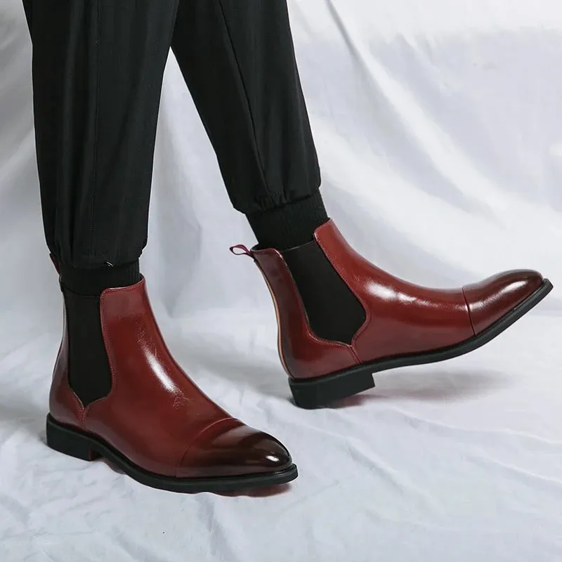 Barry | Annibale Carracci Leather Chelsea Boots