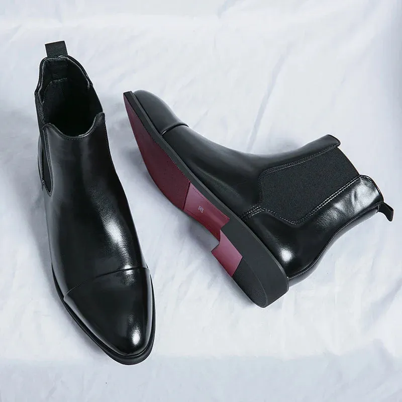 Barry | Annibale Carracci Leather Chelsea Boots
