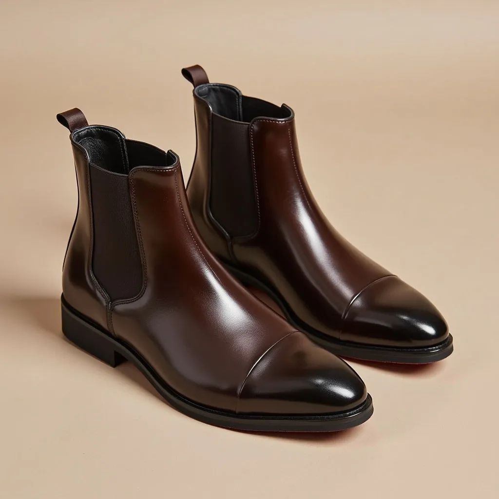 Barry | Annibale Carracci Leather Chelsea Boots