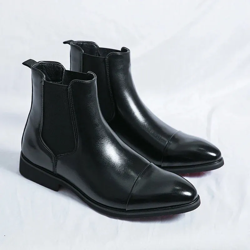 Barry | Annibale Carracci Leather Chelsea Boots