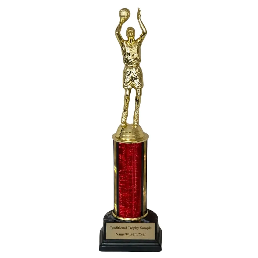Basketball Trophy - Colored Column