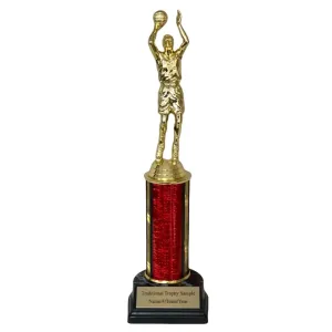 Basketball Trophy - Colored Column