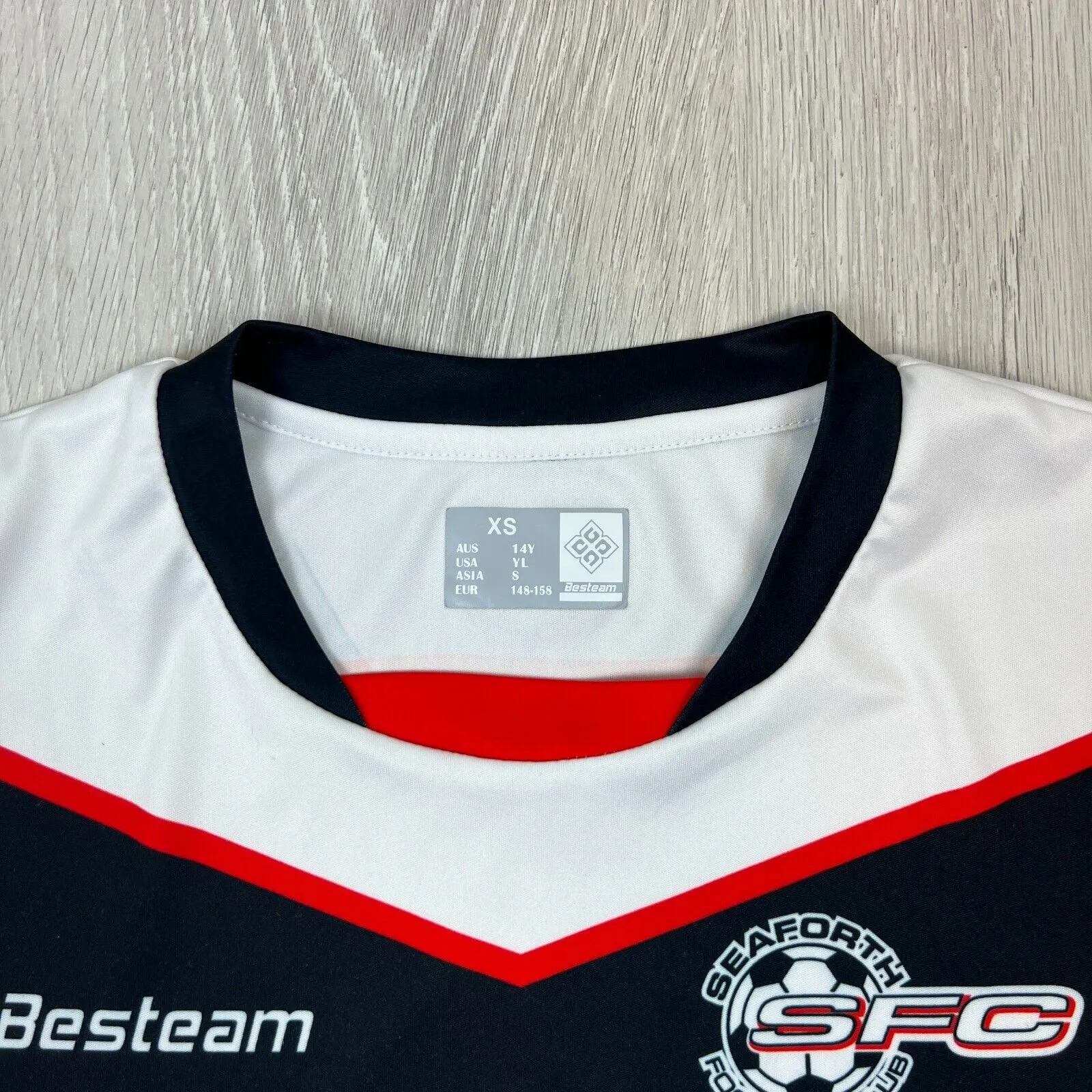Besteam Seaforth Football Club Youth Soccer Jersey Size XS 148-158cms