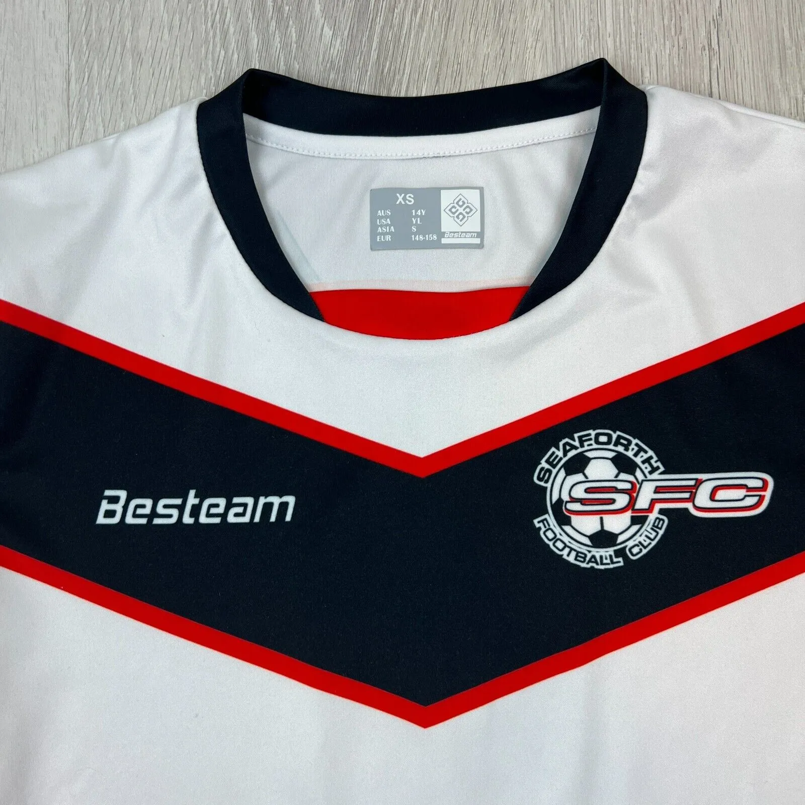 Besteam Seaforth Football Club Youth Soccer Jersey Size XS 148-158cms