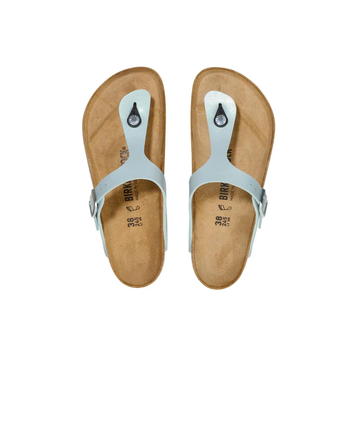Birkenstock Gizeh Birko-Flor Graceful Surf Green Sandals