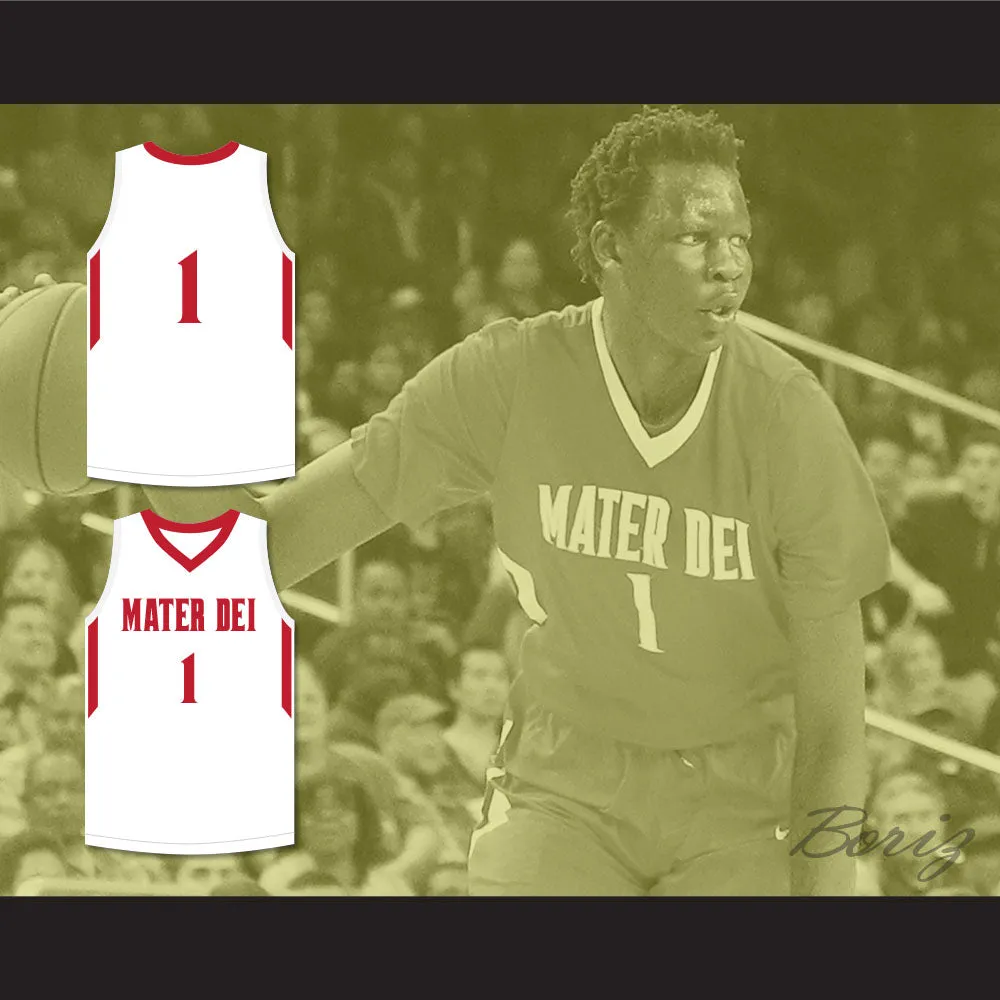 Bol Bol 1 Mater Dei High School White Basketball Jersey 1