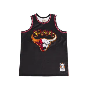 BRAND X CHICAGO IN FLAMES YOUTH BASKETBALL JERSEY (BLACK)