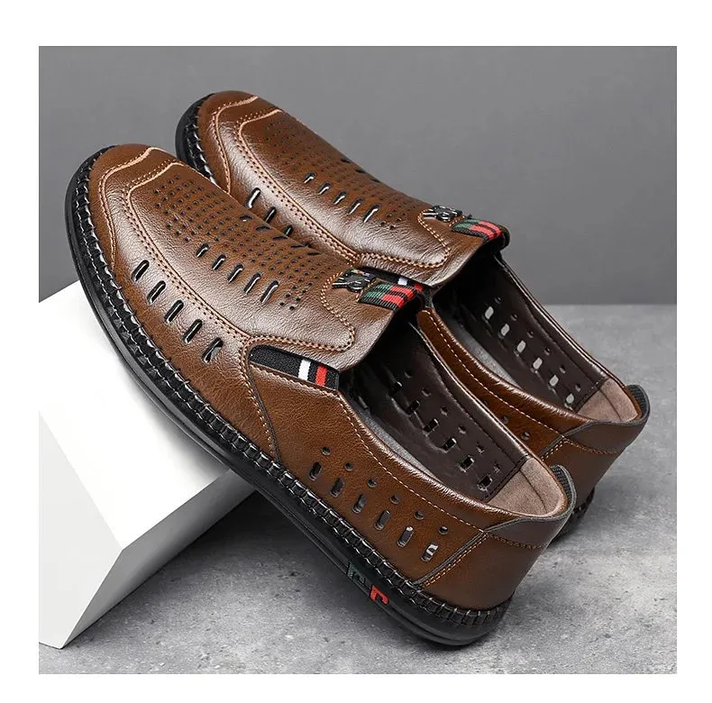 BreezeStep AirFlex Ledersandalen für Herren