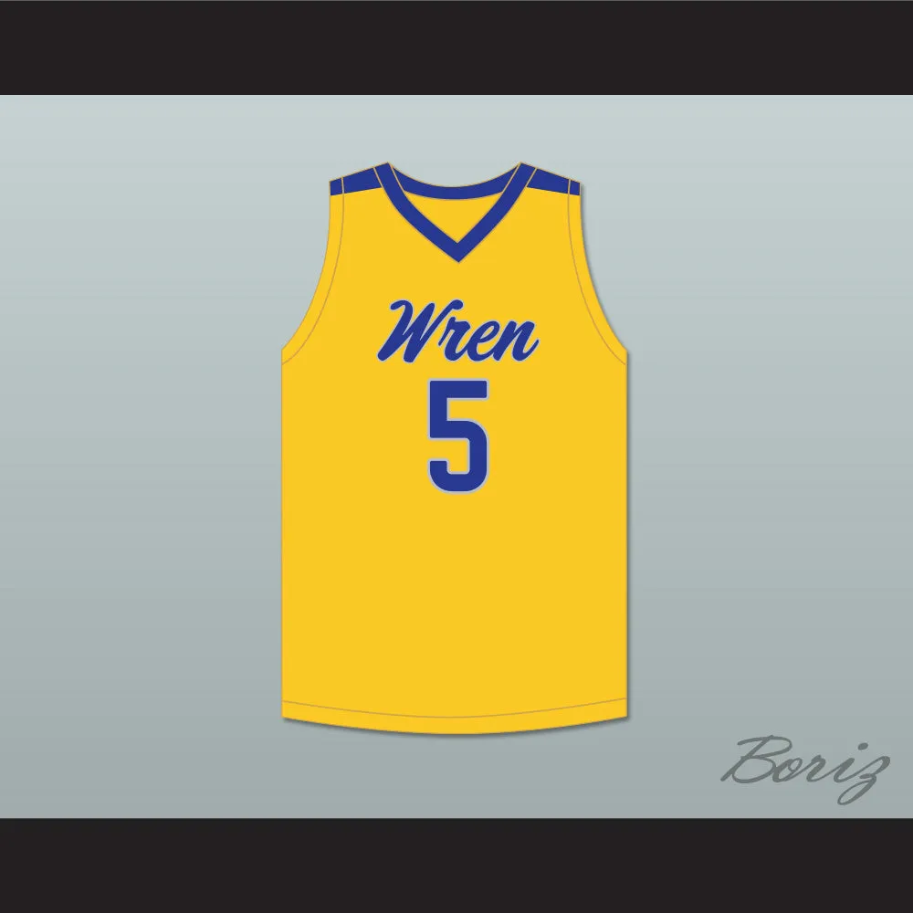 Bryce McGowens 5 Wren High School Hurricanes Yellow Basketball Jersey 1
