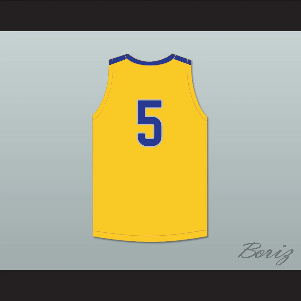 Bryce McGowens 5 Wren High School Hurricanes Yellow Basketball Jersey 1