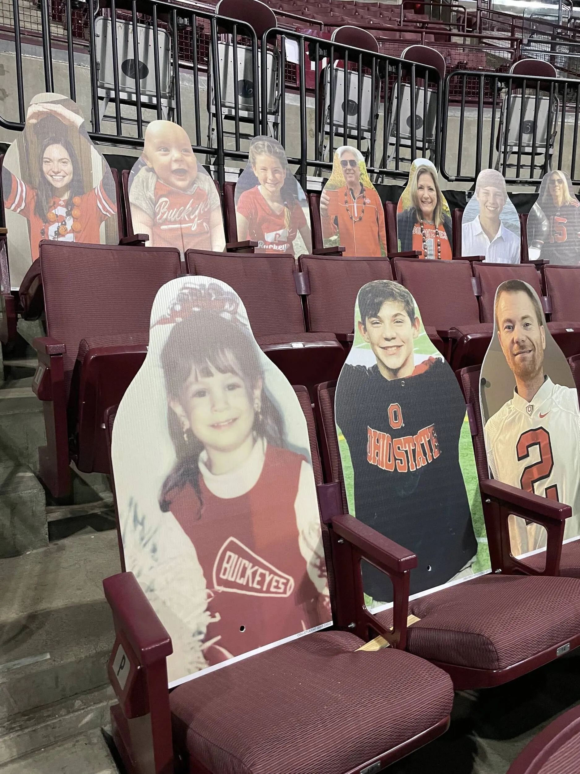 Buckeye Fan Cutouts at the Schott