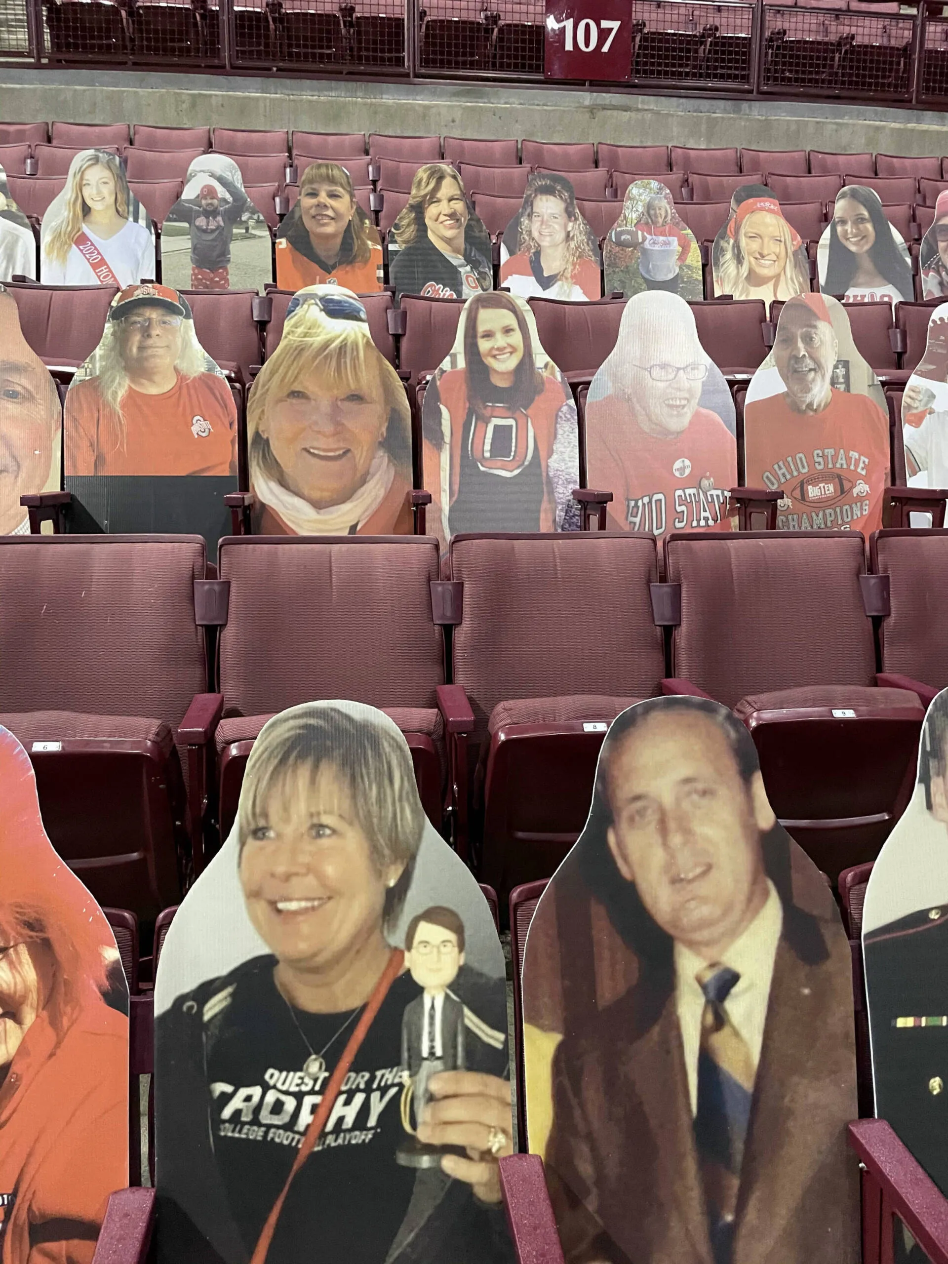Buckeye Fan Cutouts at the Schott
