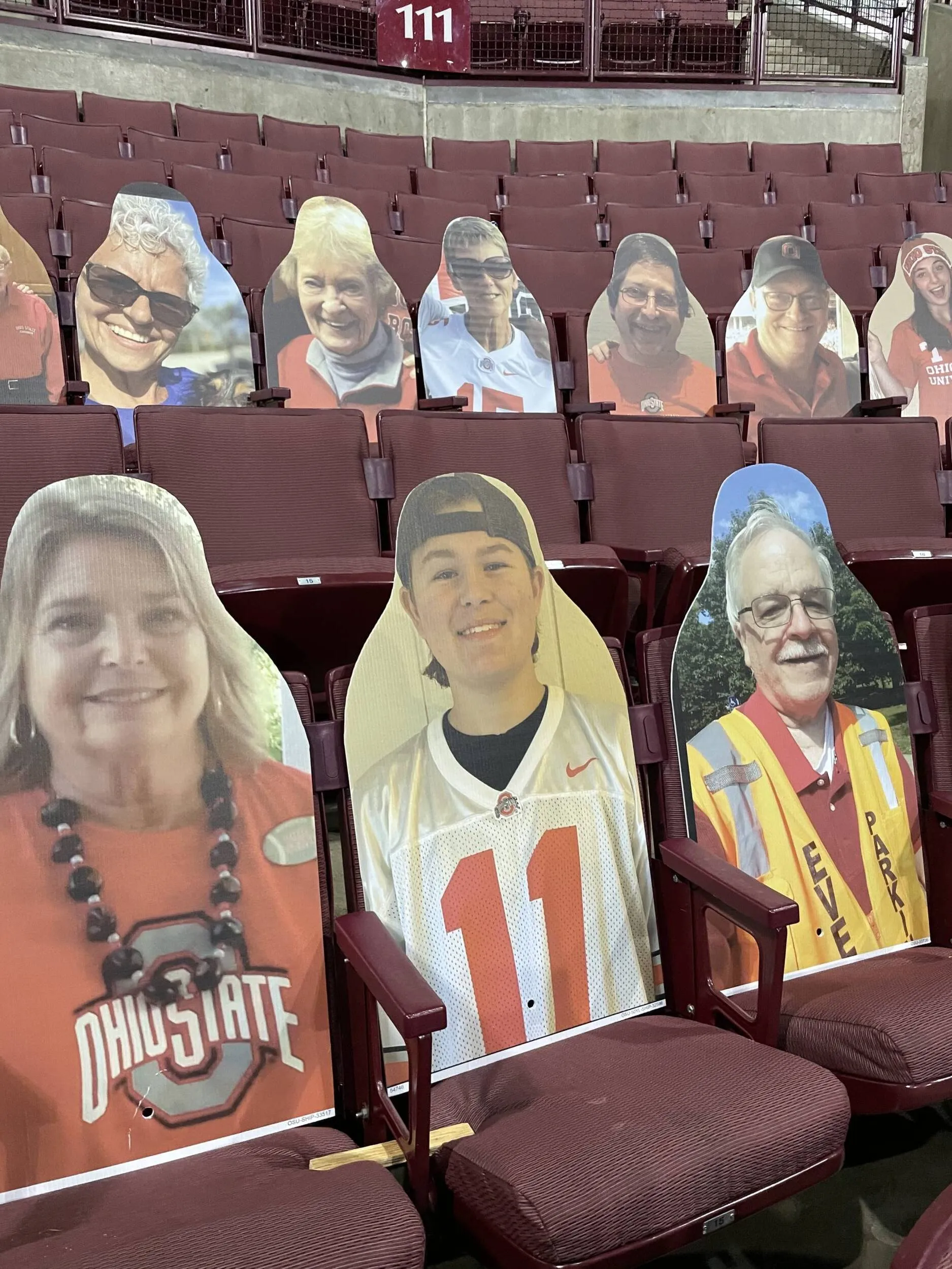 Buckeye Fan Cutouts at the Schott