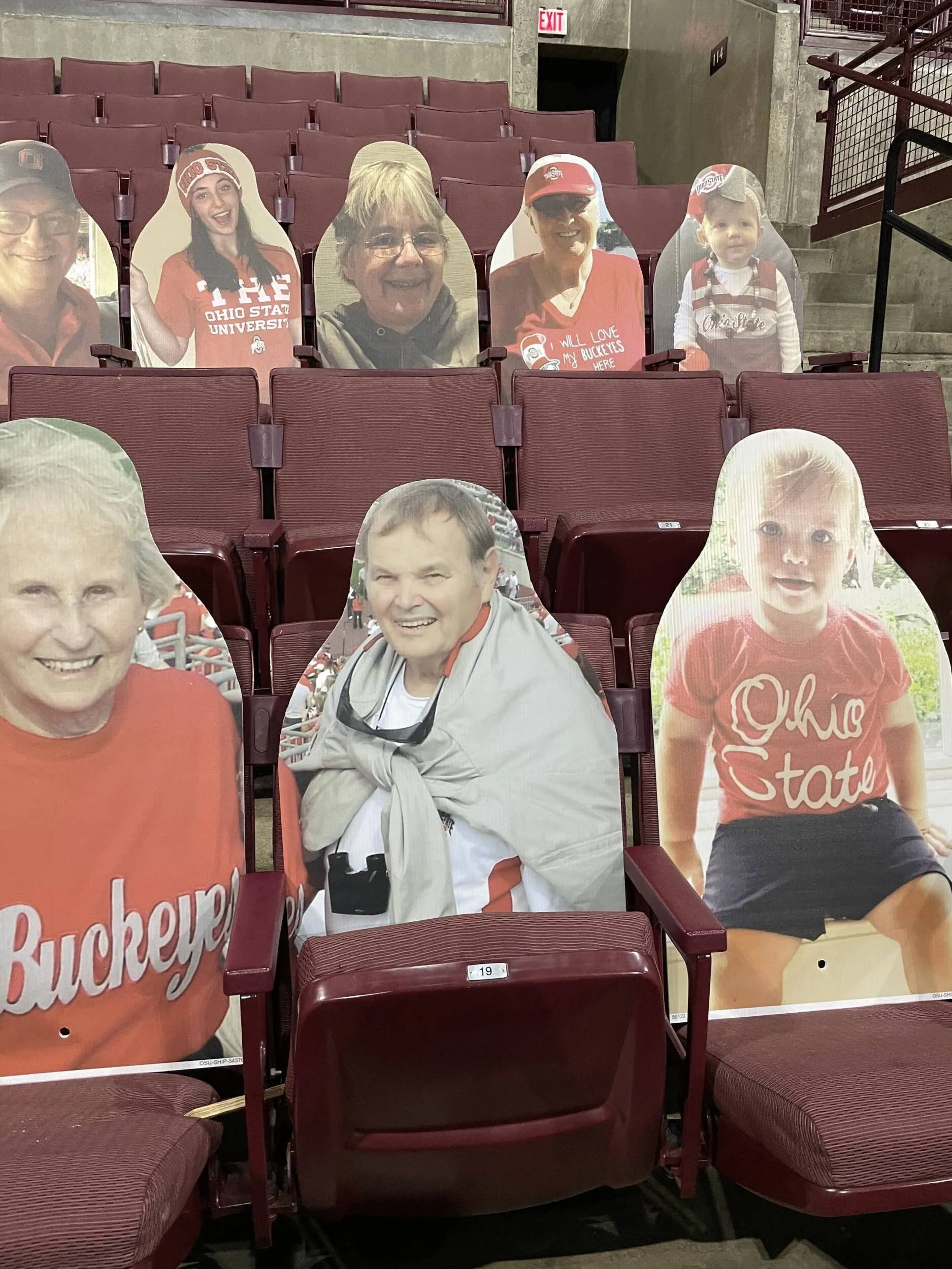 Buckeye Fan Cutouts at the Schott